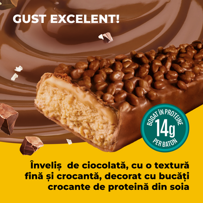 Baton bogat în proteine cu gust de ciocolată și caramel sărat - 15x40g